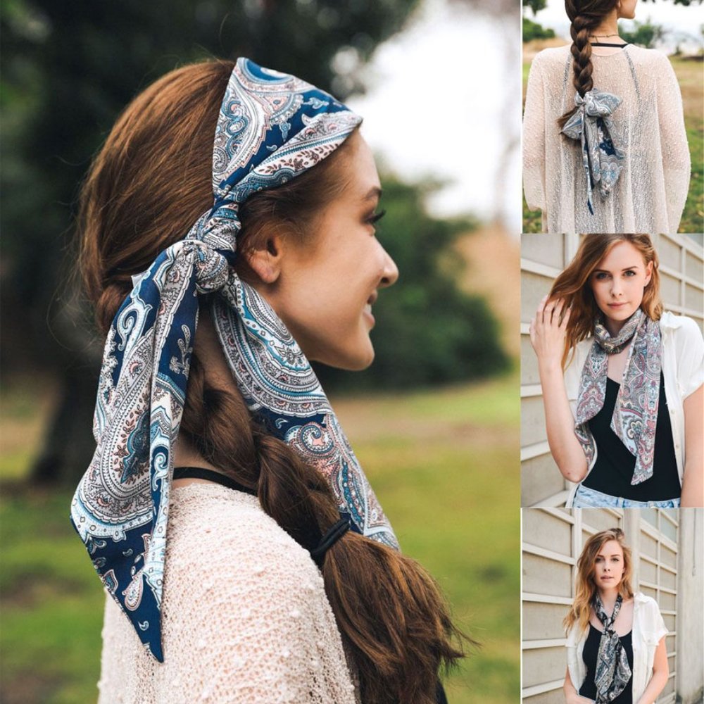 Versatile Paisley Neckerchief Scarf